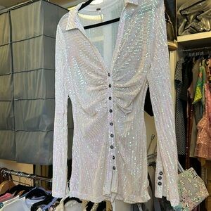 Free people iridescent sequin top